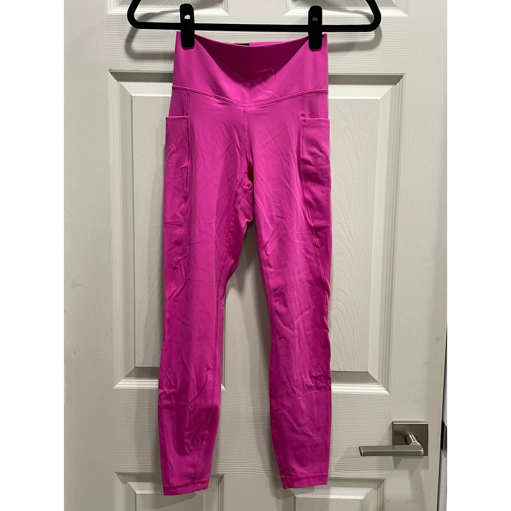 NWT Member's Mark Leggings Women XS Pink New High Rise Ankle Pockets Everyday